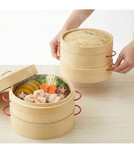 Amazon | 無印 良品 竹のせいろセット 蒸篭用シート付 (ナチュラル